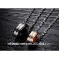 Valentine's Day gift Stainless steel jewelry silver and black color small love necklace